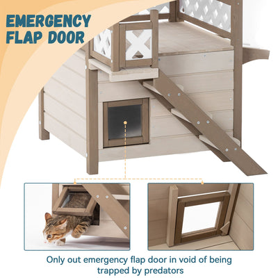 Feral Cat House Outdoor Shelter Weatherproof Cozy Design