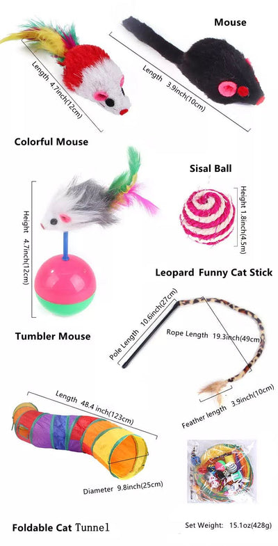 20-Piece Cat Toy Set Interactive Fun For Cats Treasure Box