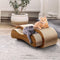 2 In 1 Cat Scratcher Cardboard Lounge Play Bed For Cats