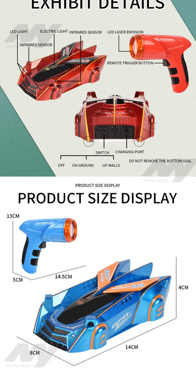 Wall Climbing Race Car With Infrared Induction Toy For Kids