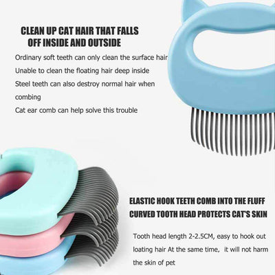 Cat Grooming Comb And Pet Massage Tool For Smooth Fur