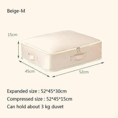 Large Capacity Compressive Duvet Storage Bag For Bedding Organization