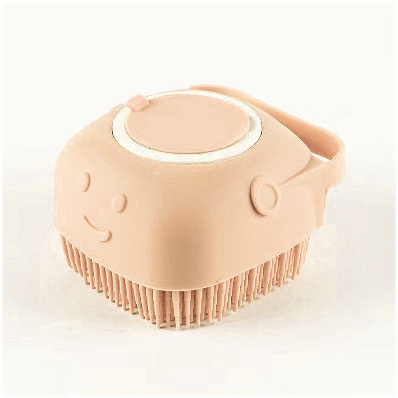 Silicone Dog Grooming Brush Bath Massage Gloves Shampoo Dispenser