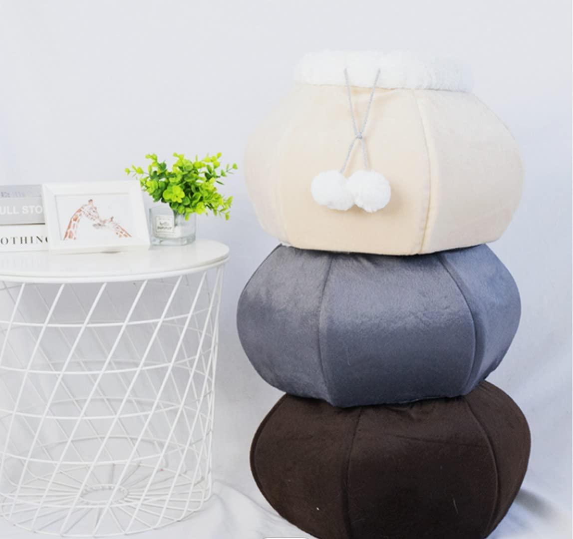 Cat Cave Bed Plush Soft Round Cozy Pet Tent For Cats