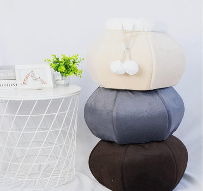 Cat Cave Bed Plush Soft Round Cozy Pet Tent For Cats