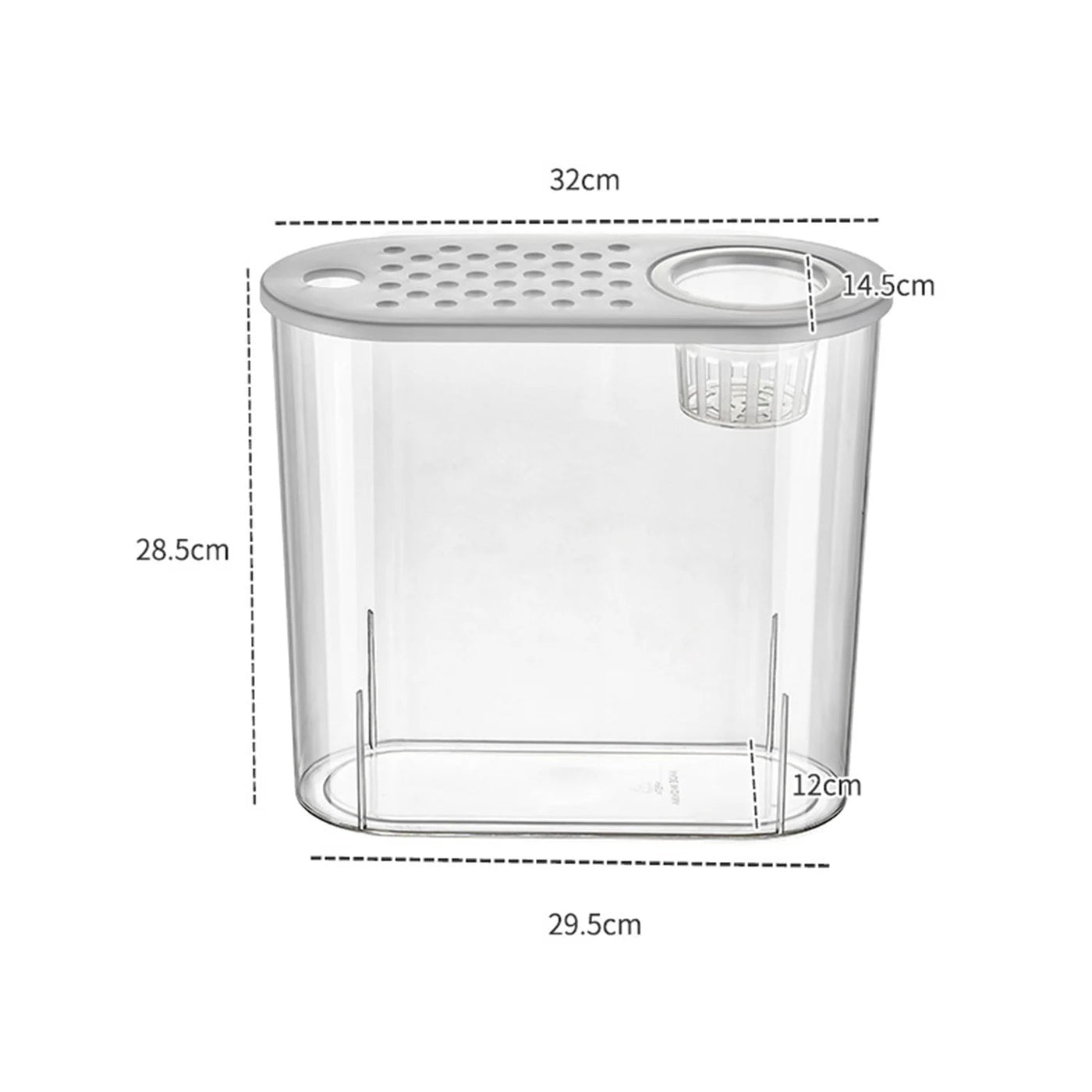 Desktop Aquarium Planter Tank Shatterproof Decorative Home Office Fish Tank