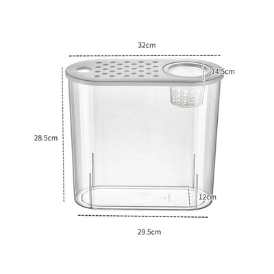 Desktop Aquarium Planter Tank Shatterproof Decorative Home Office Fish Tank