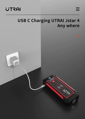 Digital Car Jump Starter With Wireless Charging And LCD Screen Portable Battery