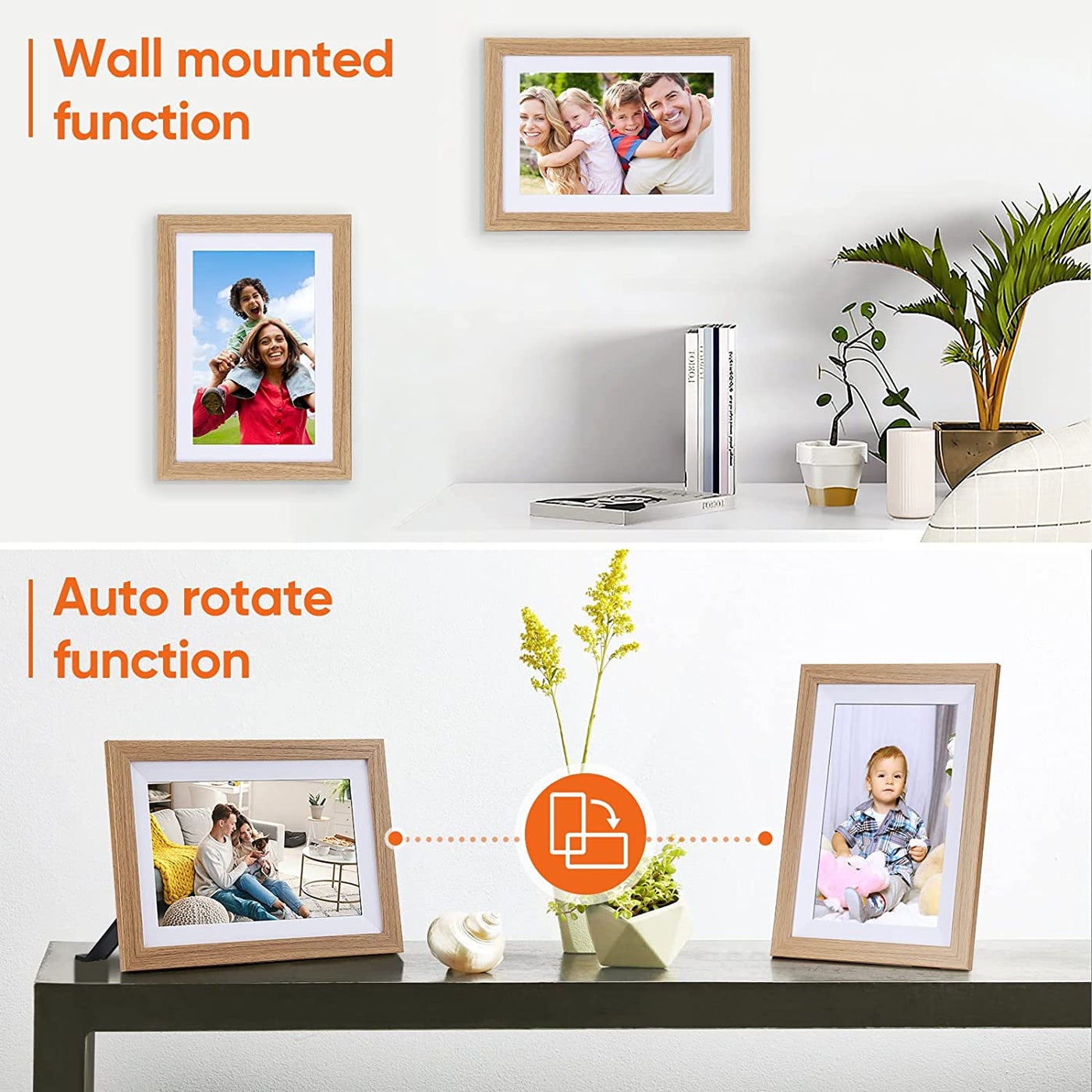 Digital Photo Frame 10.1 Inch Wi-Fi With Frameo App And Wall Mount