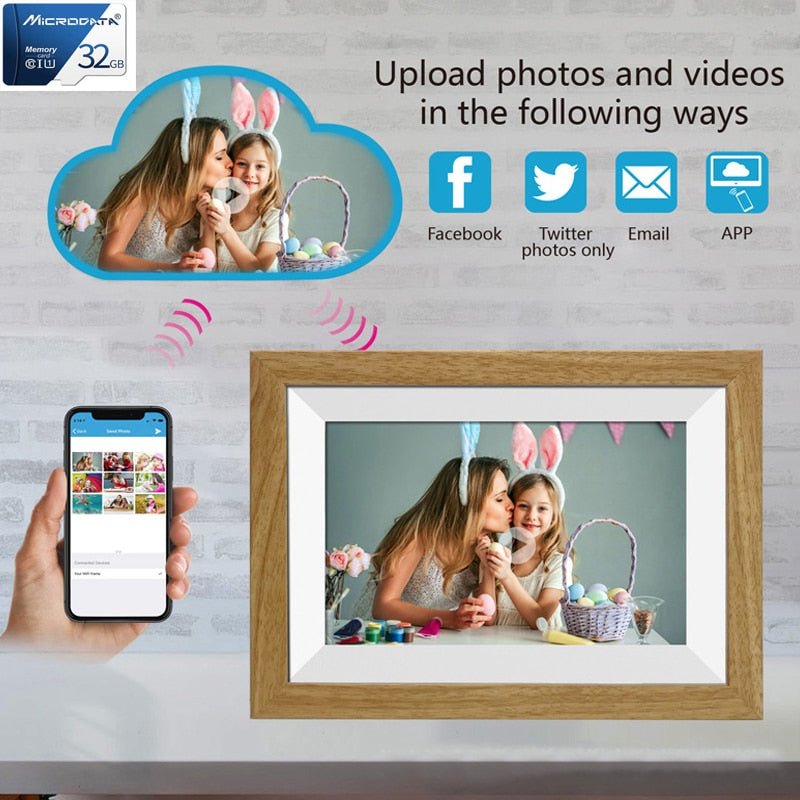 Digital Photo Frame 10.1 Inch Wi-Fi With Frameo App And Wall Mount