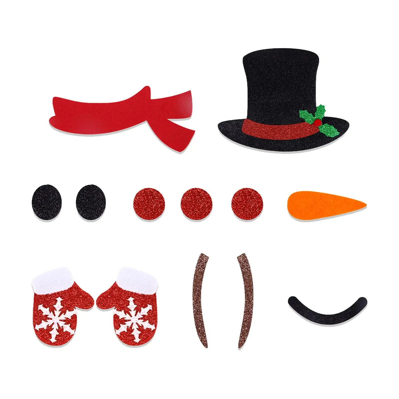 Christmas Door Sticker Removable Felt Wall Décor For Festive Home Decor