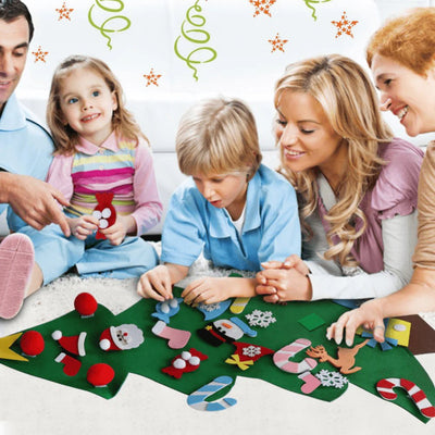 DIY Felt Christmas Tree With Festive Accessories And Decorations