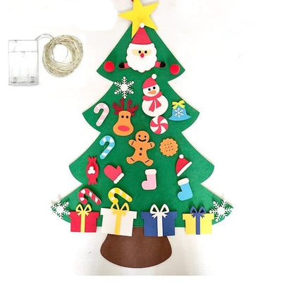 DIY Felt Christmas Tree With Festive Accessories And Decorations