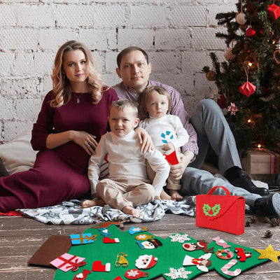 DIY Felt Christmas Tree With Festive Accessories And Decorations