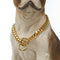 Heavy Duty Dog Chain Collar Black Gold Stainless Steel For Dogs