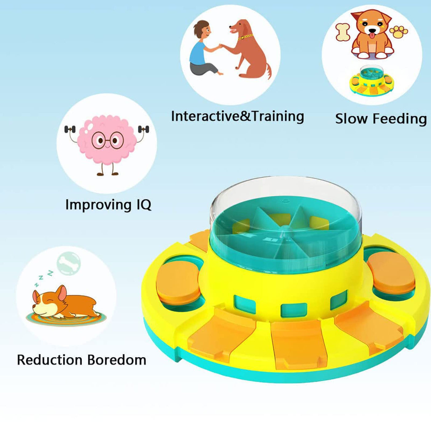 Dog Puzzle Feeder Interactive Slow Feeding Toy For Dogs