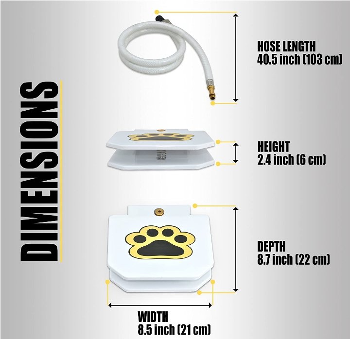 Dog Water Fountain With Step On Design For Easy Drinking