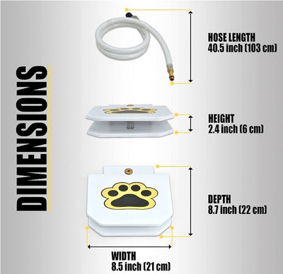 Dog Water Fountain With Step On Design For Easy Drinking
