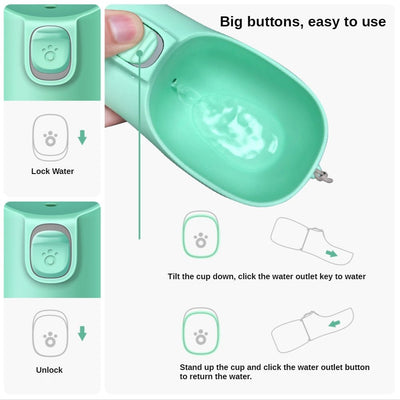 Portable Dog Water Bottle For Outdoor Travel And Hiking