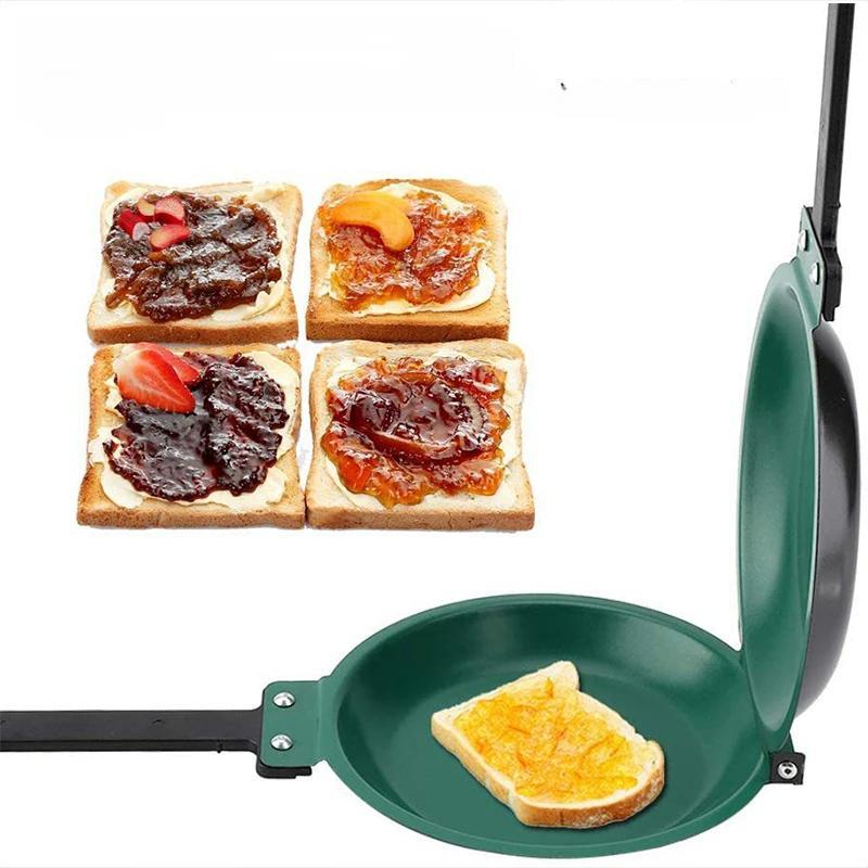 Double-Sided Non Stick Pancake Pan Foldable Frying Pan For Easy Cooking