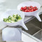 Drainer Food Basket Vegetable Fruit Colander Bowl With Spout