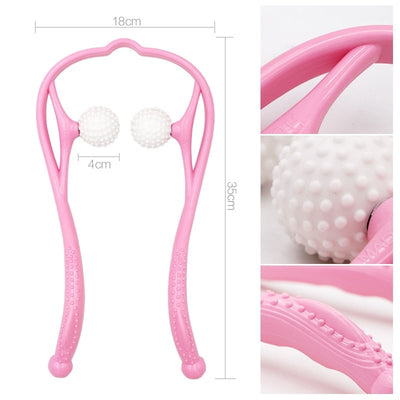 Dual Point Neck Roller Massager For Effective Muscle Relief