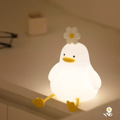 Duck LED Night Lamp USB Rechargeable Silicone Touch Sensor Timer