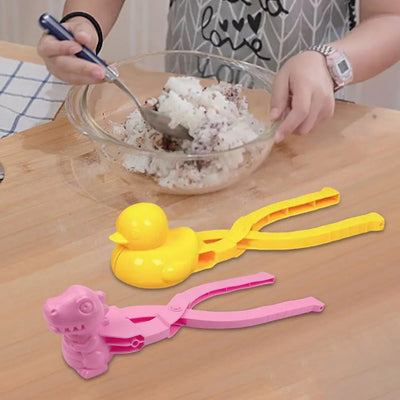 Rice Mold Shaper Tool With Duck Heart Bear Snowman Crocodile Shapes