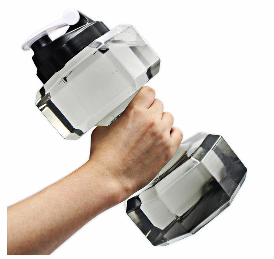 Dumbbell Water Bottle Fitness Hydration Gym Exercise Equipment