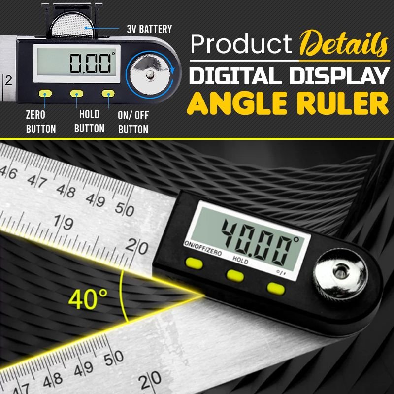 Digital Angle Ruler With Clear Digital Display For Precise Measurement