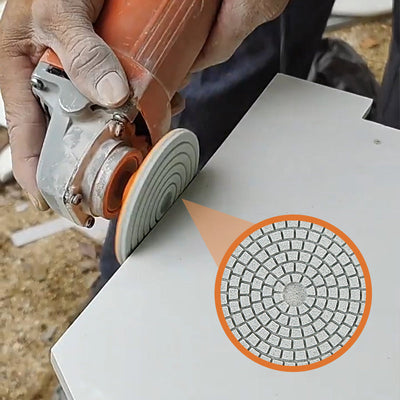 Stone Polishing Disc For Integrated Stone Trimming And Polishing