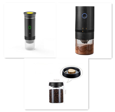 Portable Espresso Machine 3 In 1 Electric Coffee Grinder Maker Compact
