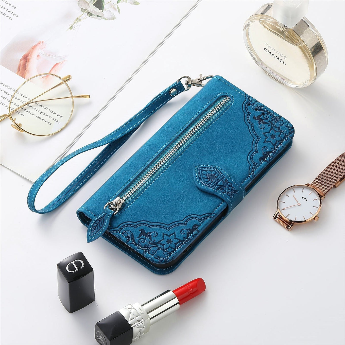 Skin Feel Flip Leather Wallet Phone Case For Protection