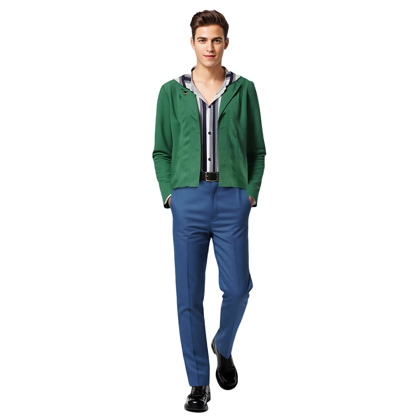 Mens Prince Cosplay Costume Set Jacket Pants Sweatshirt Belt