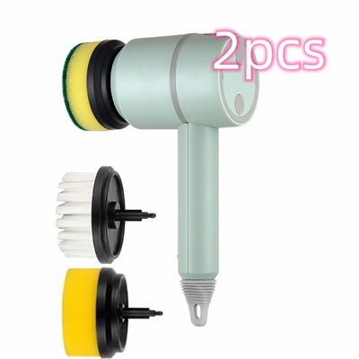 Electric Cleaning Brush Rechargeable Wireless USB For Kitchen Bathroom
