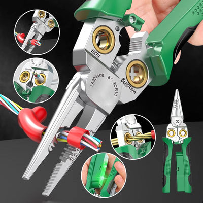 8-in-1 Wire Stripper Scissors With Electrical Testing Function
