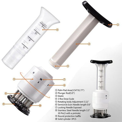 2-in-1 Meat Tenderizer And Marinade Injector Tool