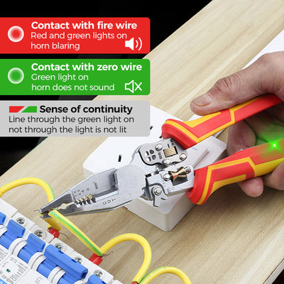 8-In-1 Wire Stripper With Voltage Tester Multi-Function Tool Kit
