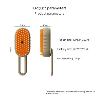 Steam Pet Brush 3 In 1 Electric Grooming Comb For Cats And Dogs
