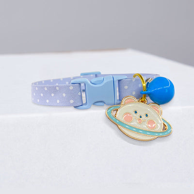 Polka Dot Cat Collar With Bell Adjustable Cute Design