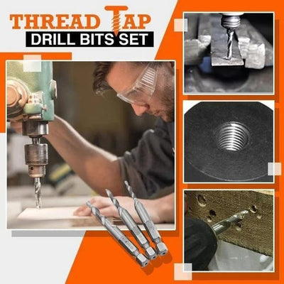 Thread Tap Drill Bits Set 6 Pieces For Precision Tapping