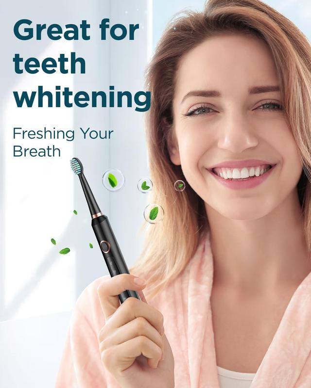 Portable Sonic Electric Toothbrush For Adults With Powerful Cleaning