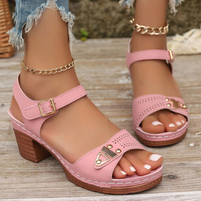 Elegant Women's Block Heel Sandals Stylish Comfortable Design