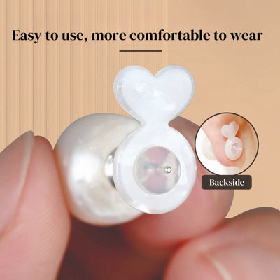 Clear Silicone Earring Backs With Secure Comfortable Support
