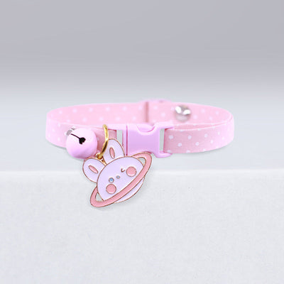 Polka Dot Cat Collar With Bell Adjustable Cute Design