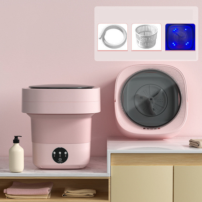 Portable Folding Washing Machine Compact Lightweight Travel Laundry Washer