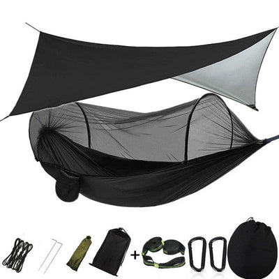 Camping Hammock With Mosquito Net Rainfly Tarp For Outdoor Use