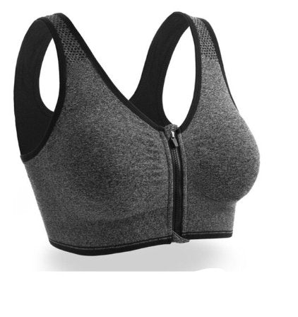Easy Fit Zip Front Sports Bra For Maximum Comfort Support