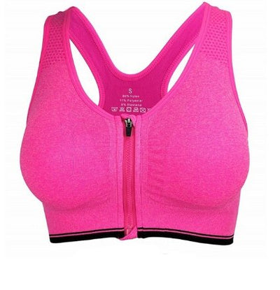 Easy Fit Zip Front Sports Bra For Maximum Comfort Support