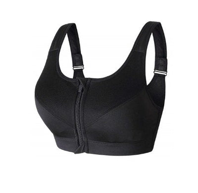 Easy Fit Zip Front Sports Bra For Maximum Comfort Support